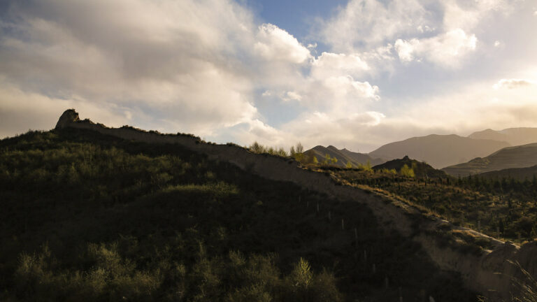Qinghai Ming Great Wall-Datong Section - Sunset